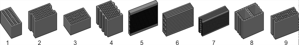 Mauerziegel – Beispiele für P-Ziegel – ÖNORM EN 771-1